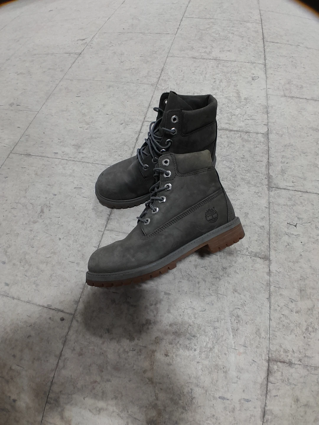 Timberland Grey Suede Lace-Up Boots Size 4 or 22CM - photo 2