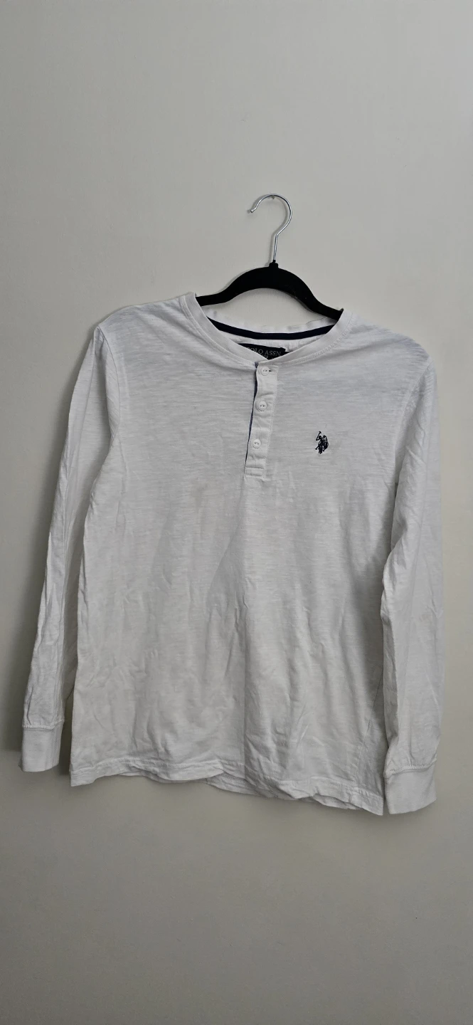 U.S. Polo Assn. White Slim Fit Long Sleeve - S