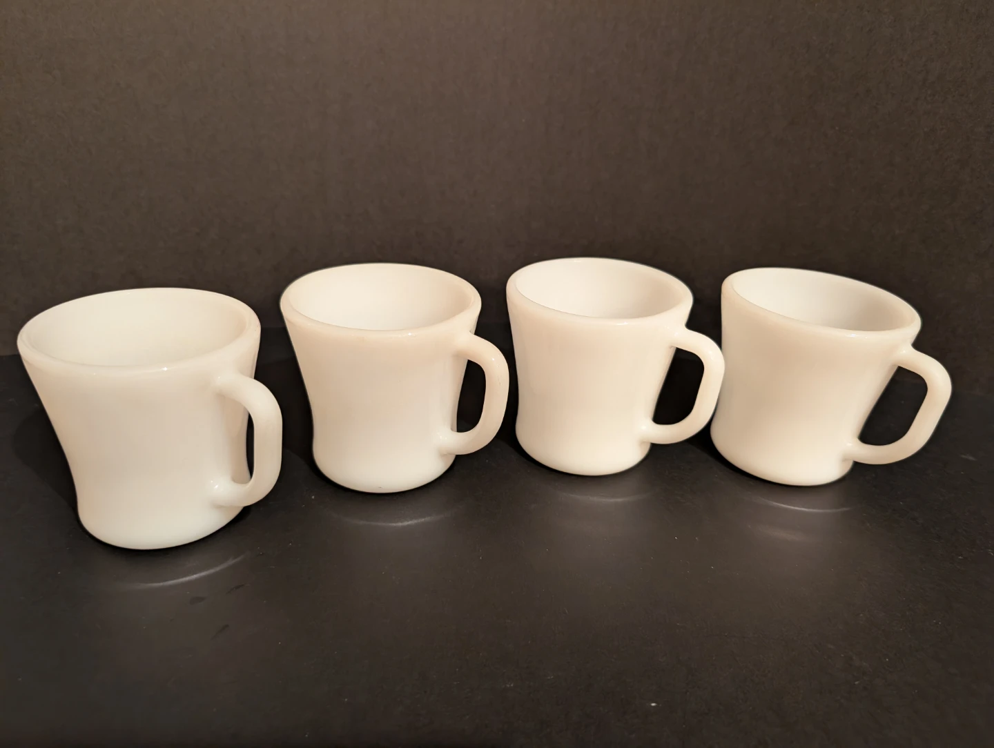 Fire King Milk Glass Coffee Mugs - Set of 4