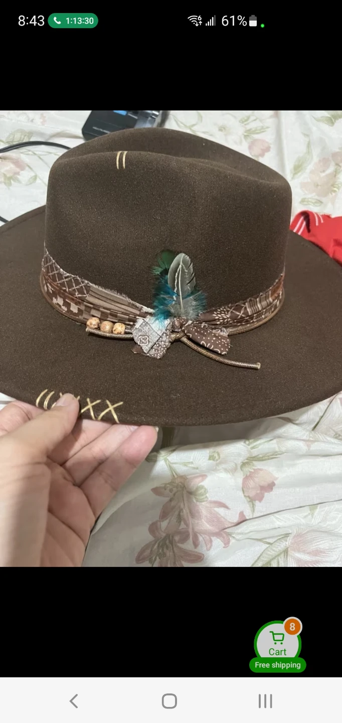 Brown Fedora Hat, Size L/XL - photo 2