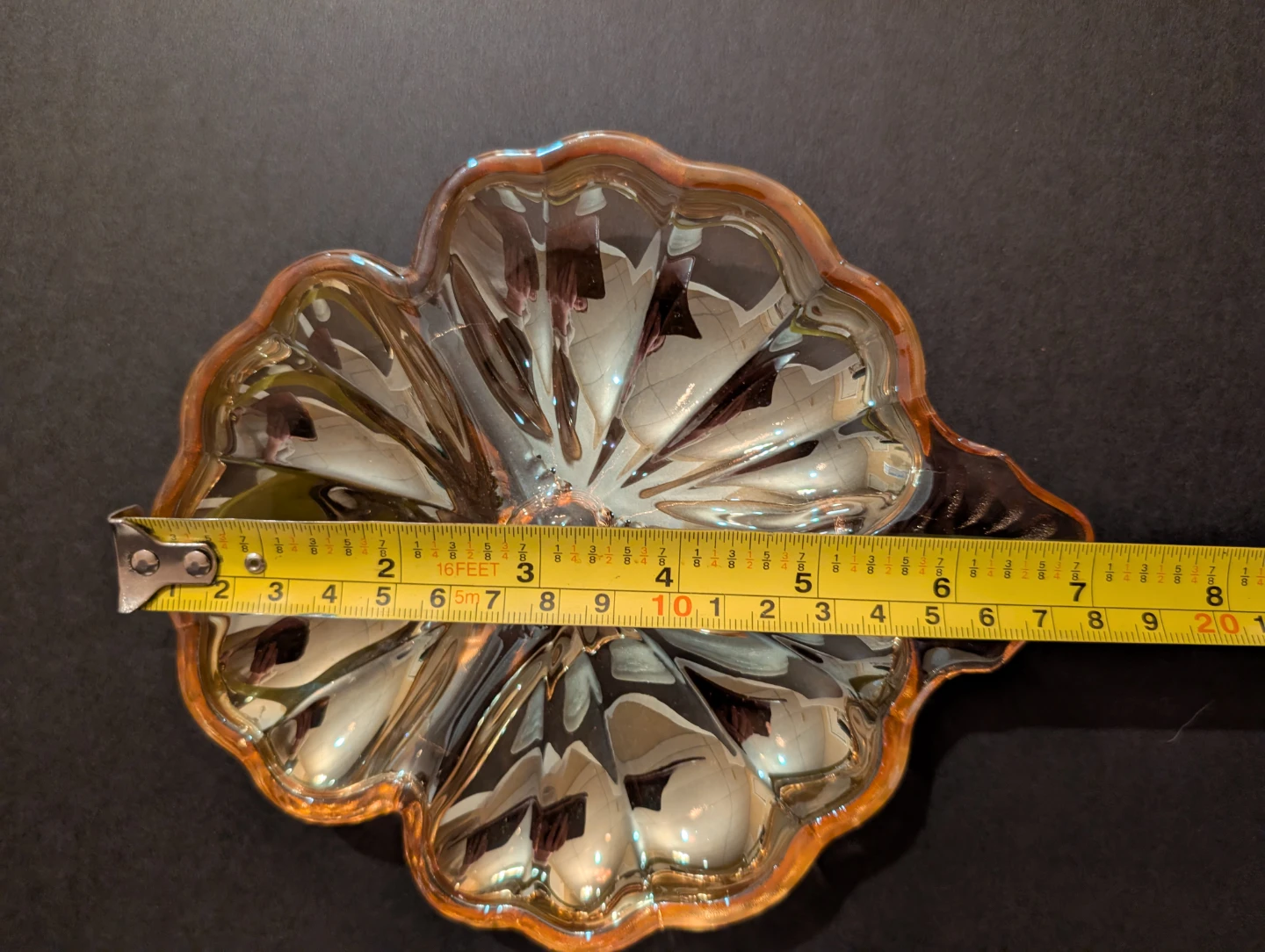 Vintage 1930s Carnival Jeanette Glass clover dish - photo 3
