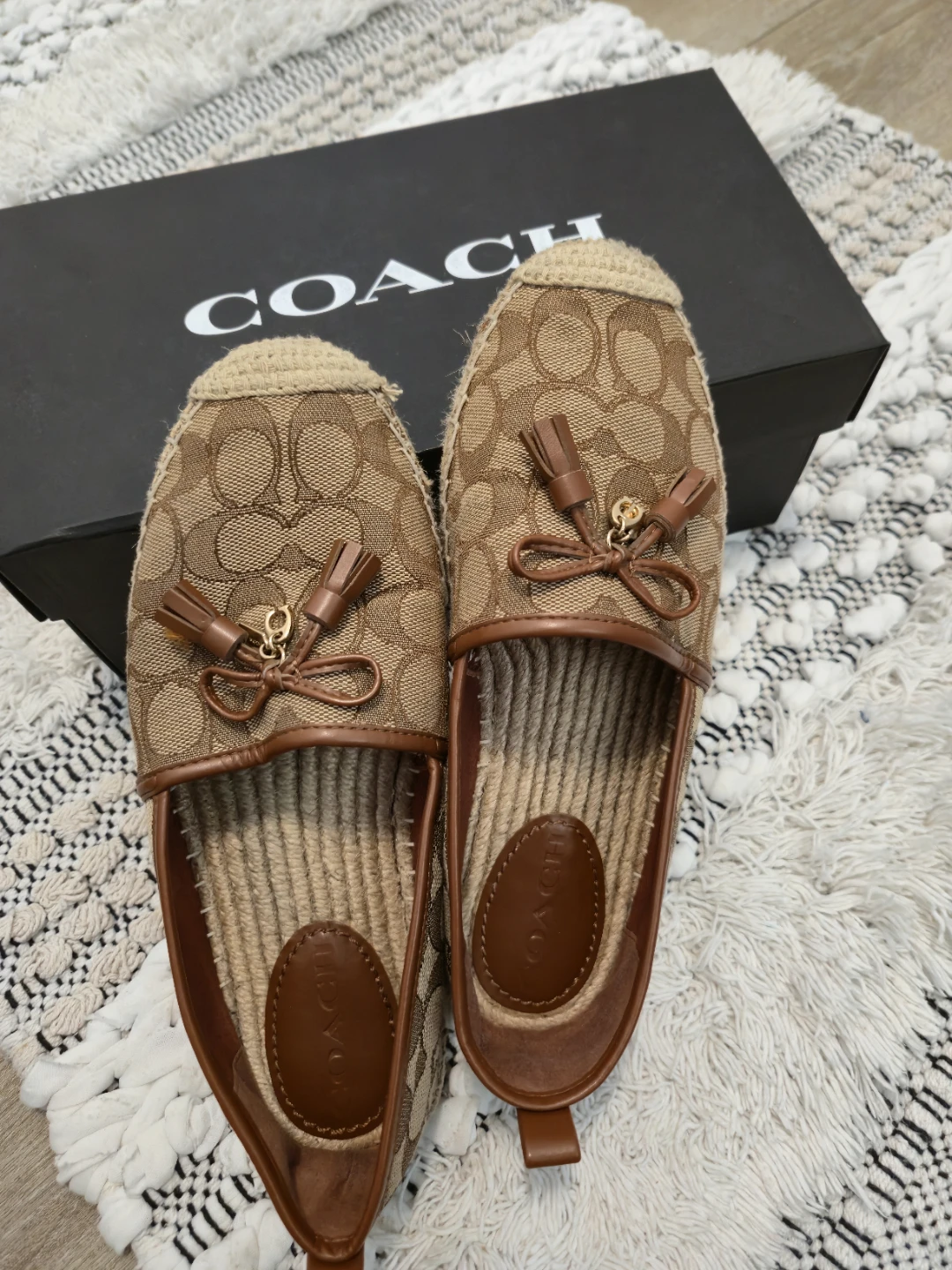 Coach Espadrille Loafers, Size 7.5 Women