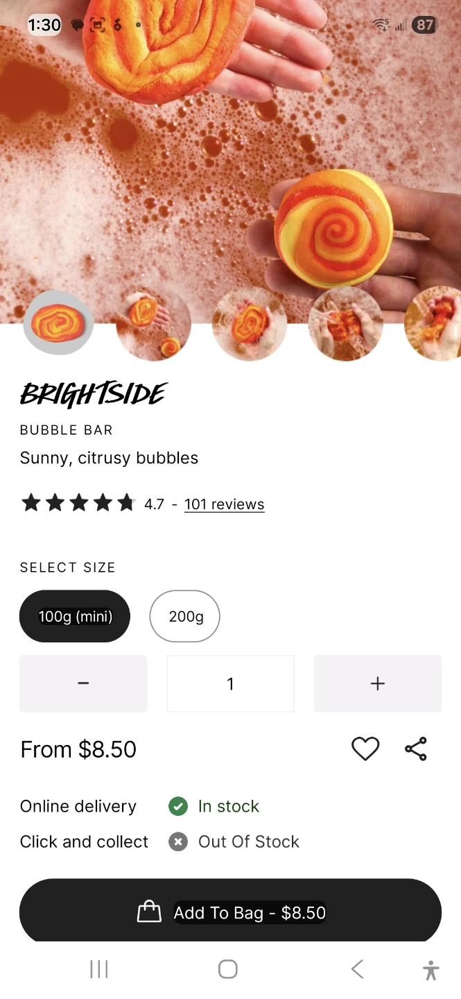 Lush Brightside Bubble Bar