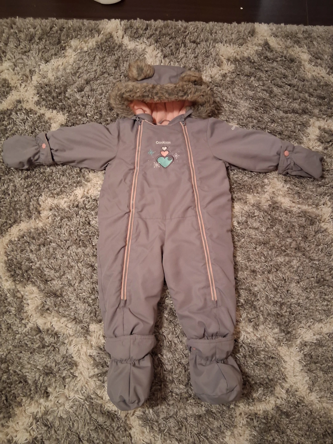 OshKosh B'gosh Grey Snowsuit - Size 18M