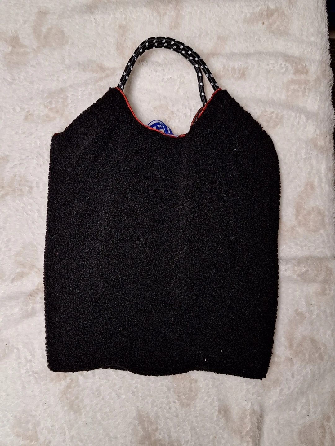 Black tote bag with cat graphic - photo 3