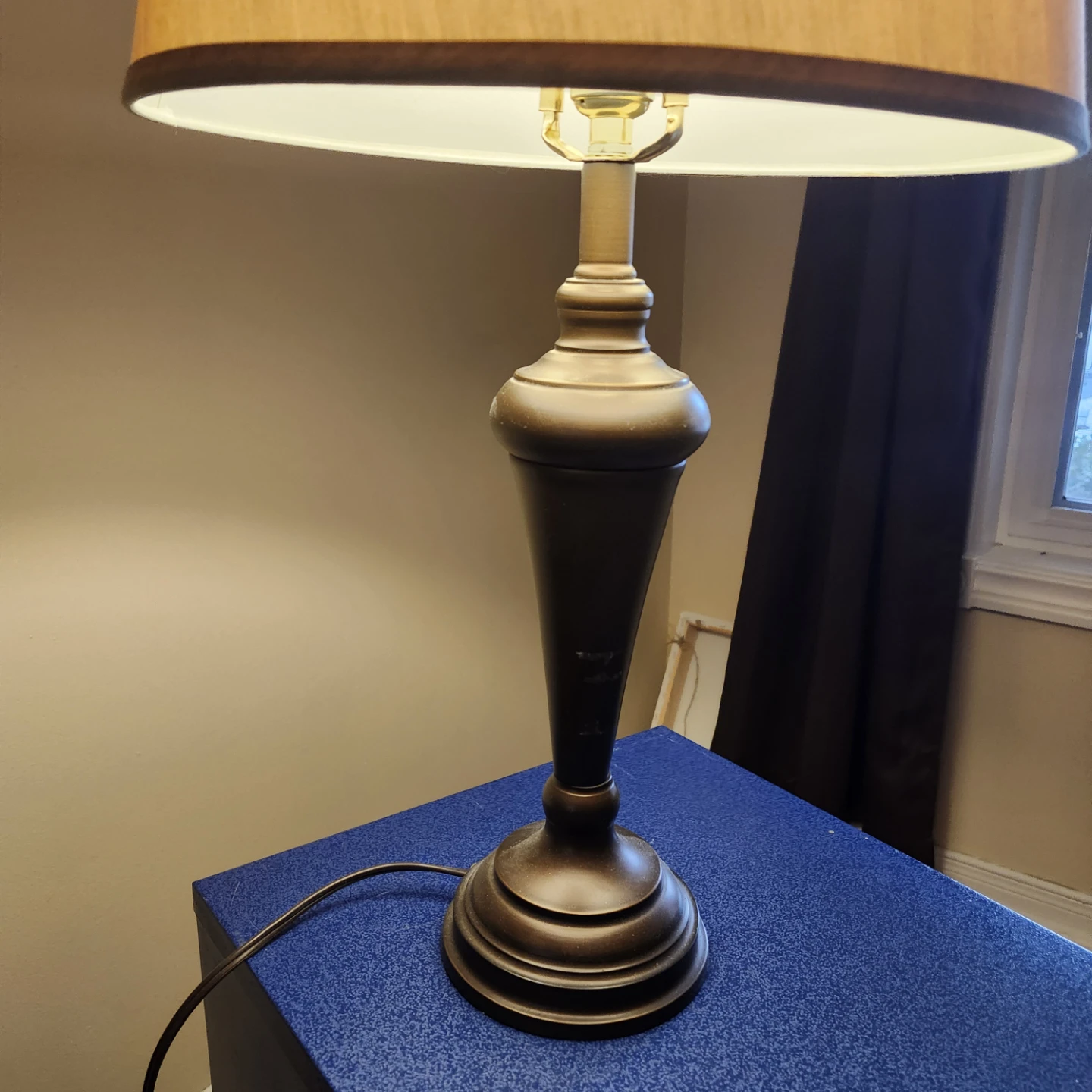 2 Table Lamps - Brown Base and Beige Shade - photo 4