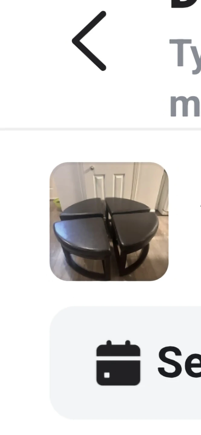 4 Piece Round Ottoman/Stool Set