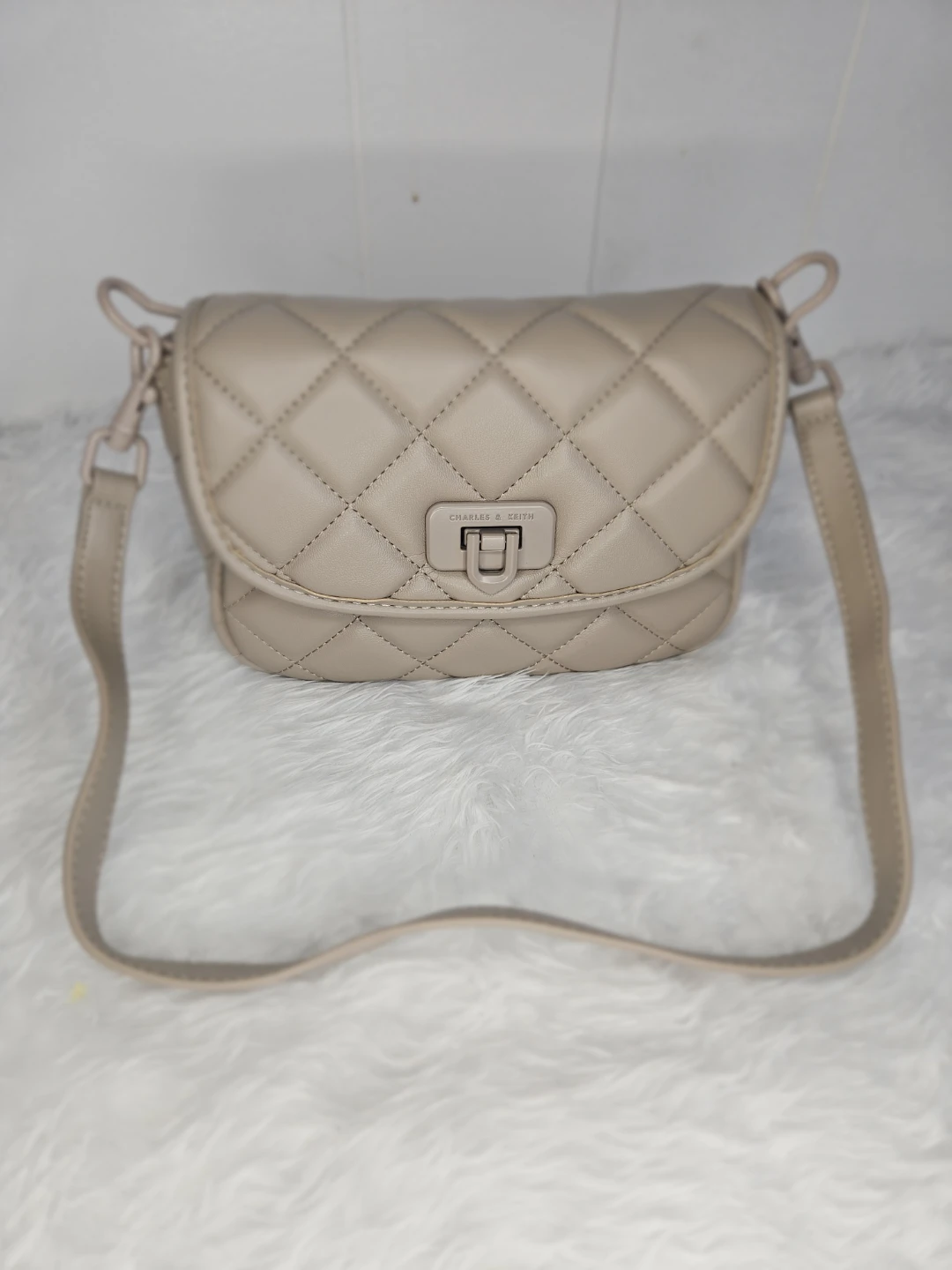 Charles & Keith Quilted Crossbody Bag