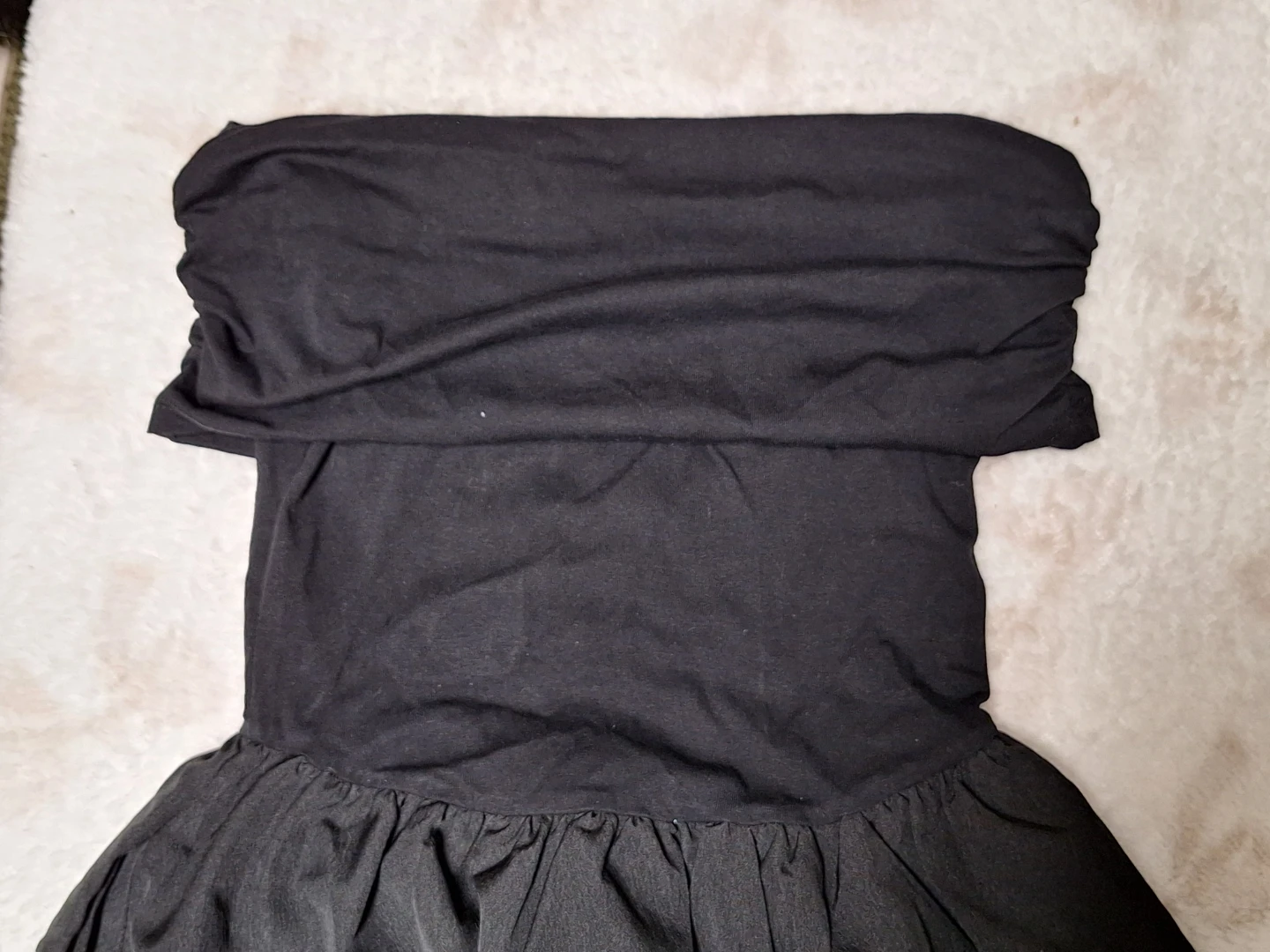 Off-shoulder black dress
