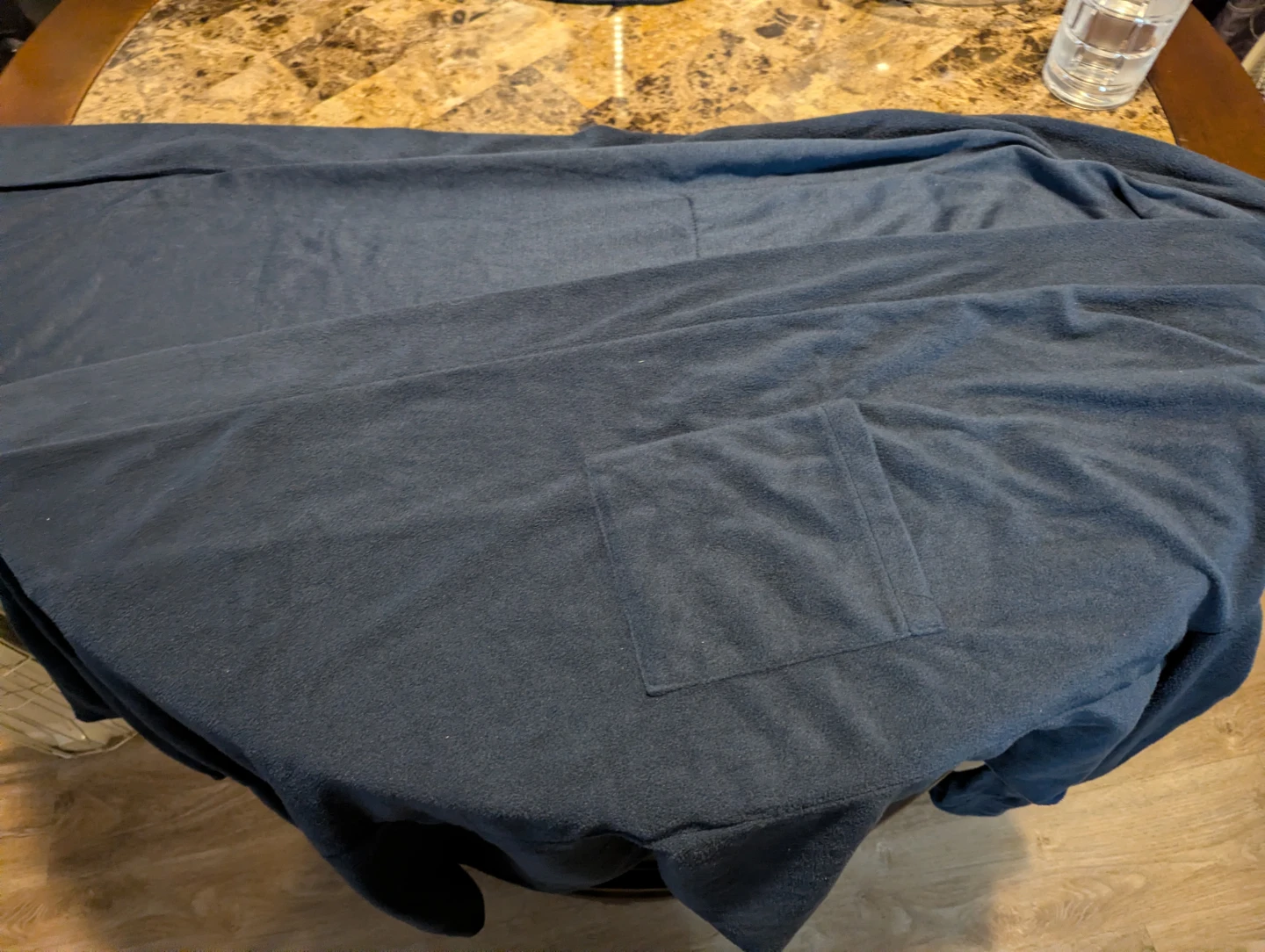 Men's No-Branded Dark Blue Sleeping Robe - photo 3