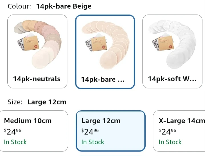 NEW!   14 KeaBabies Organic Bamboo Nursing Pads - Large - photo 3