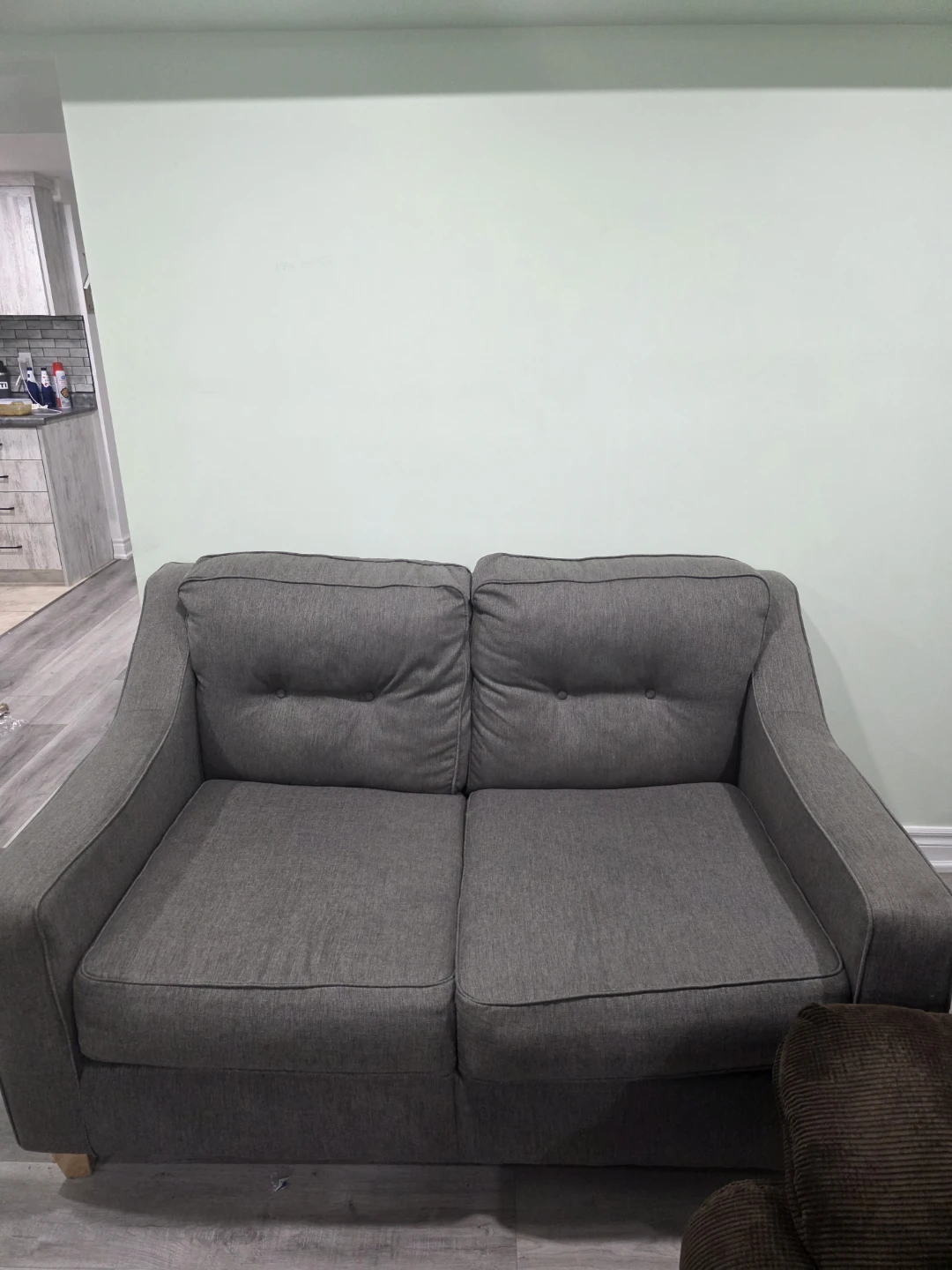 Grey Loveseat Sofa - photo 3