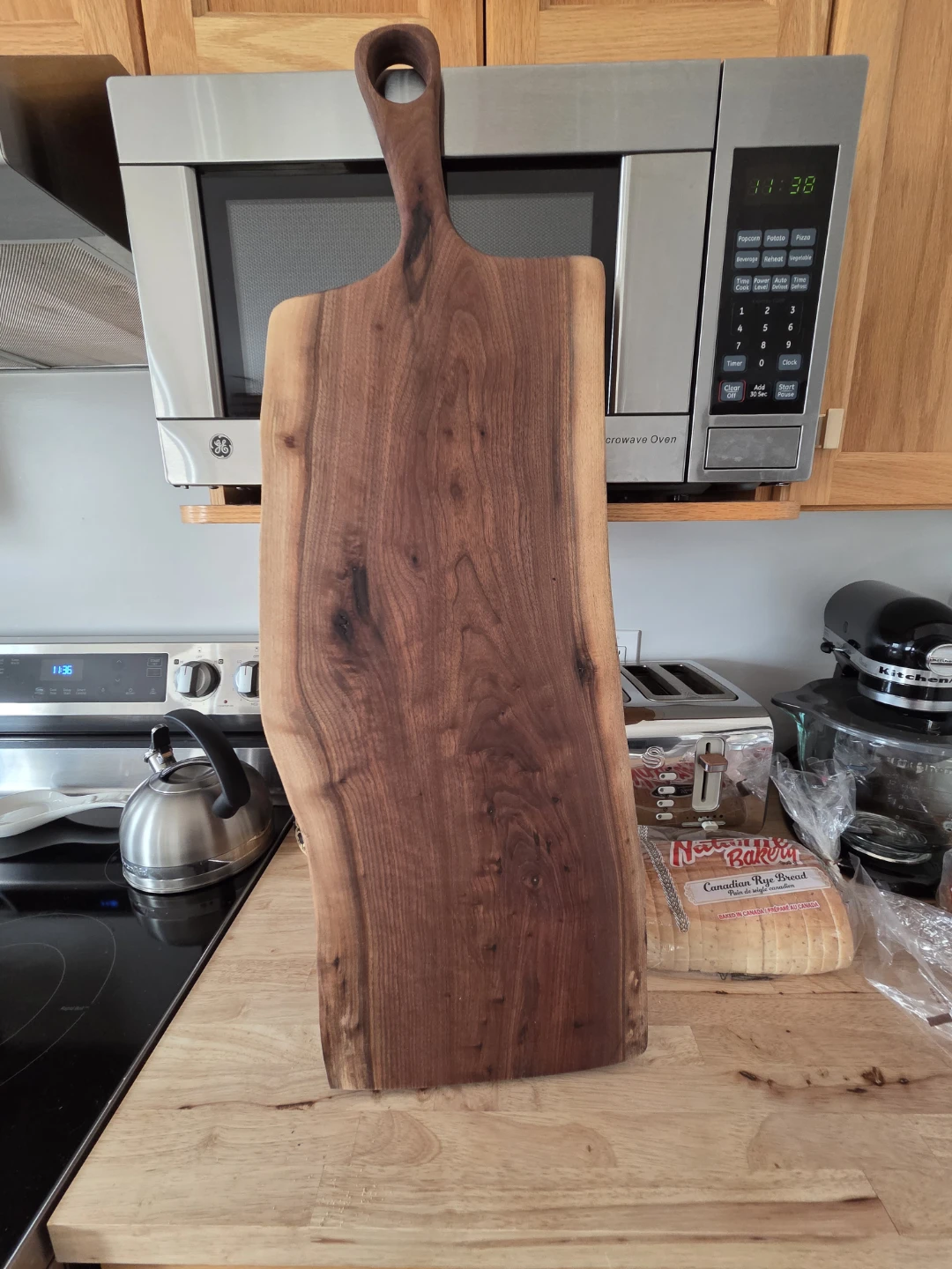 Live Edge Handled Wooden Charcuterie Board.... Dark Walnut - photo 2