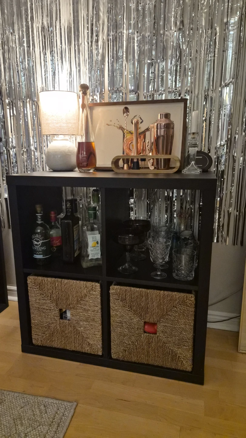 IKEA shelf unit with two baskets