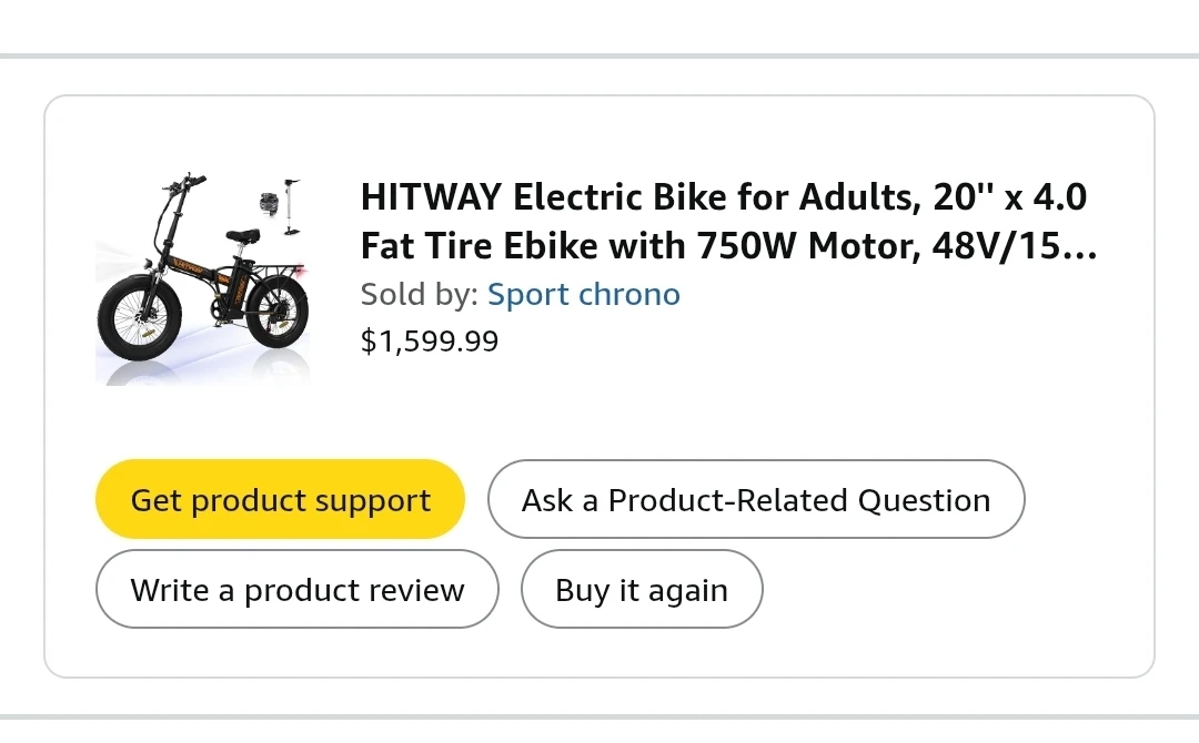 Hitway 750w fat tire folding e bike - photo 2