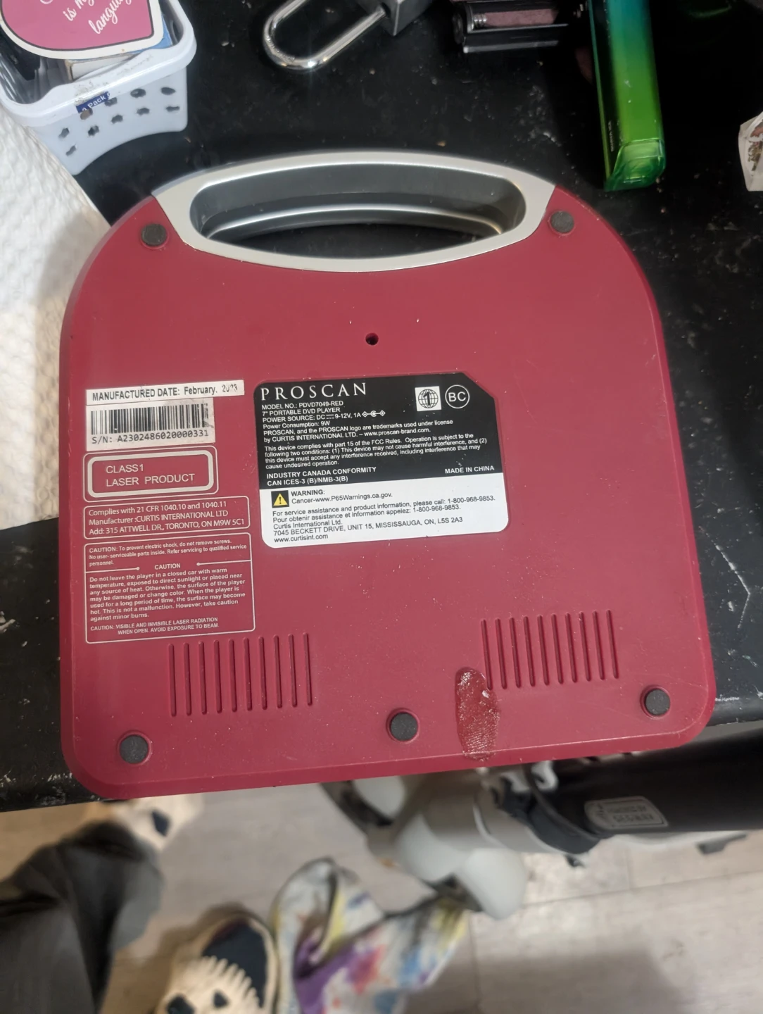 Proscan Portable DVD Player - Red - photo 4