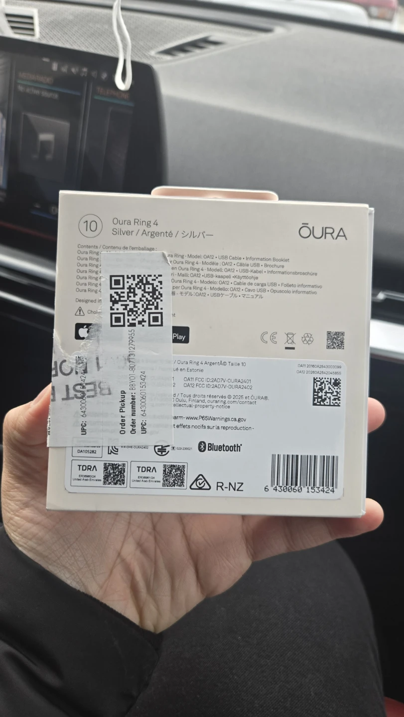 Oura Ring 4 Silver Size 10 (New) - photo 2