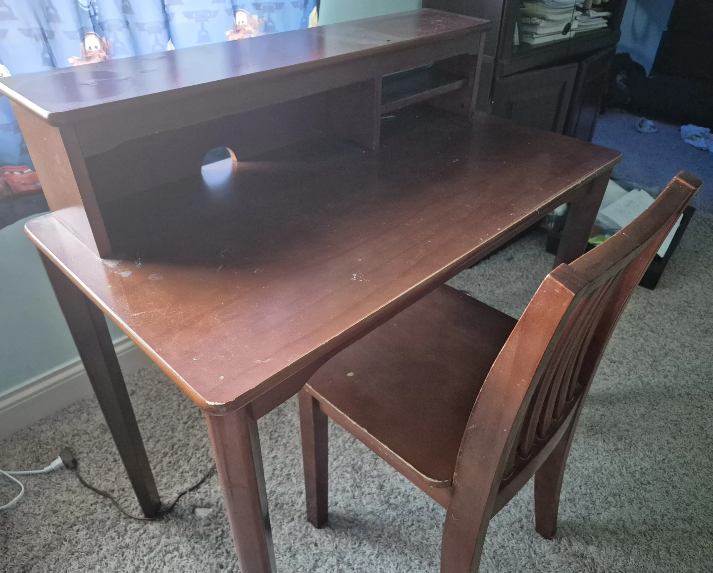 Wooden Desk and Chair Set