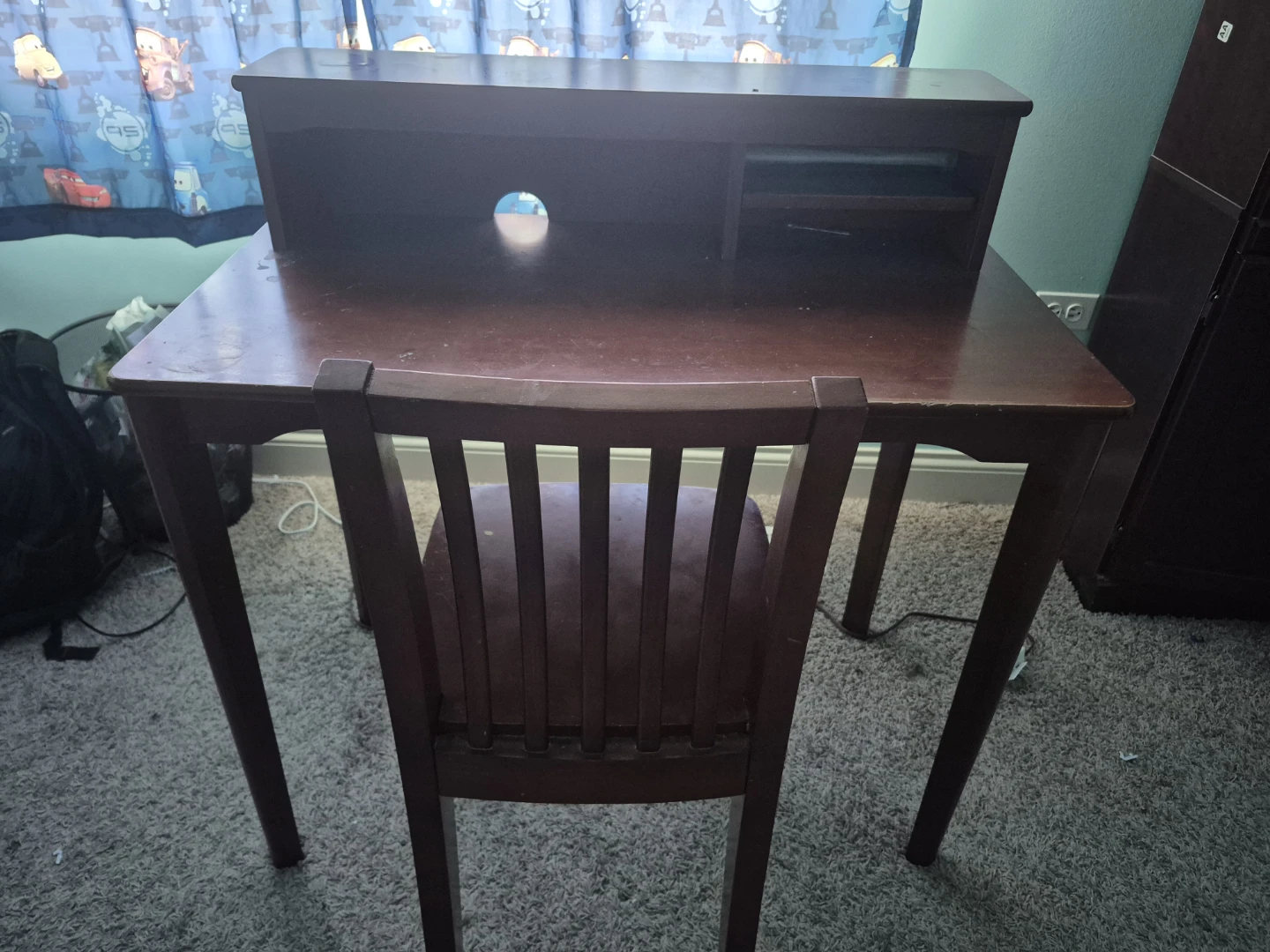 Wooden Desk and Chair Set - photo 2