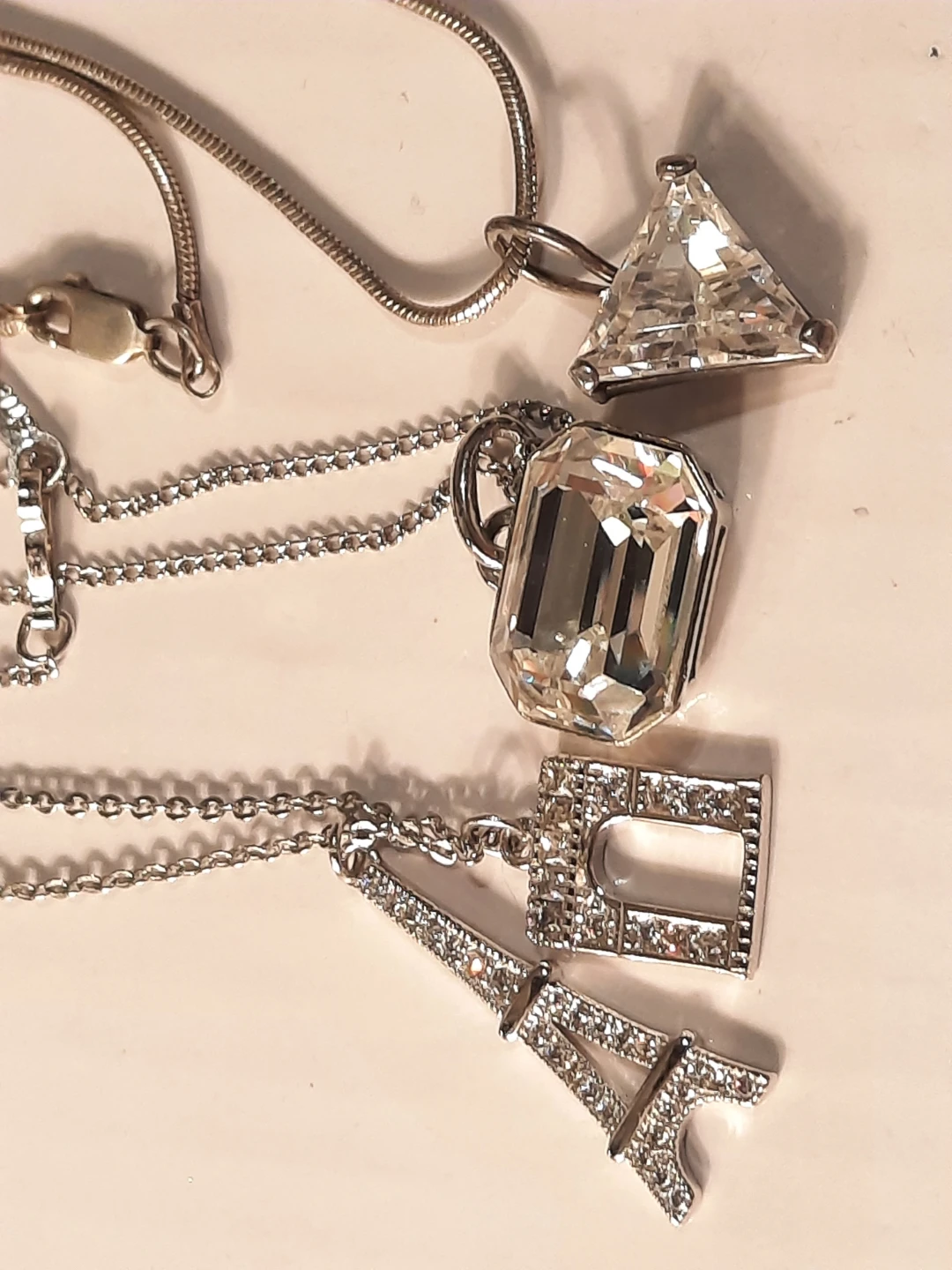 Sterling silver Lot of 4 Necklaces with Pendants - photo 5