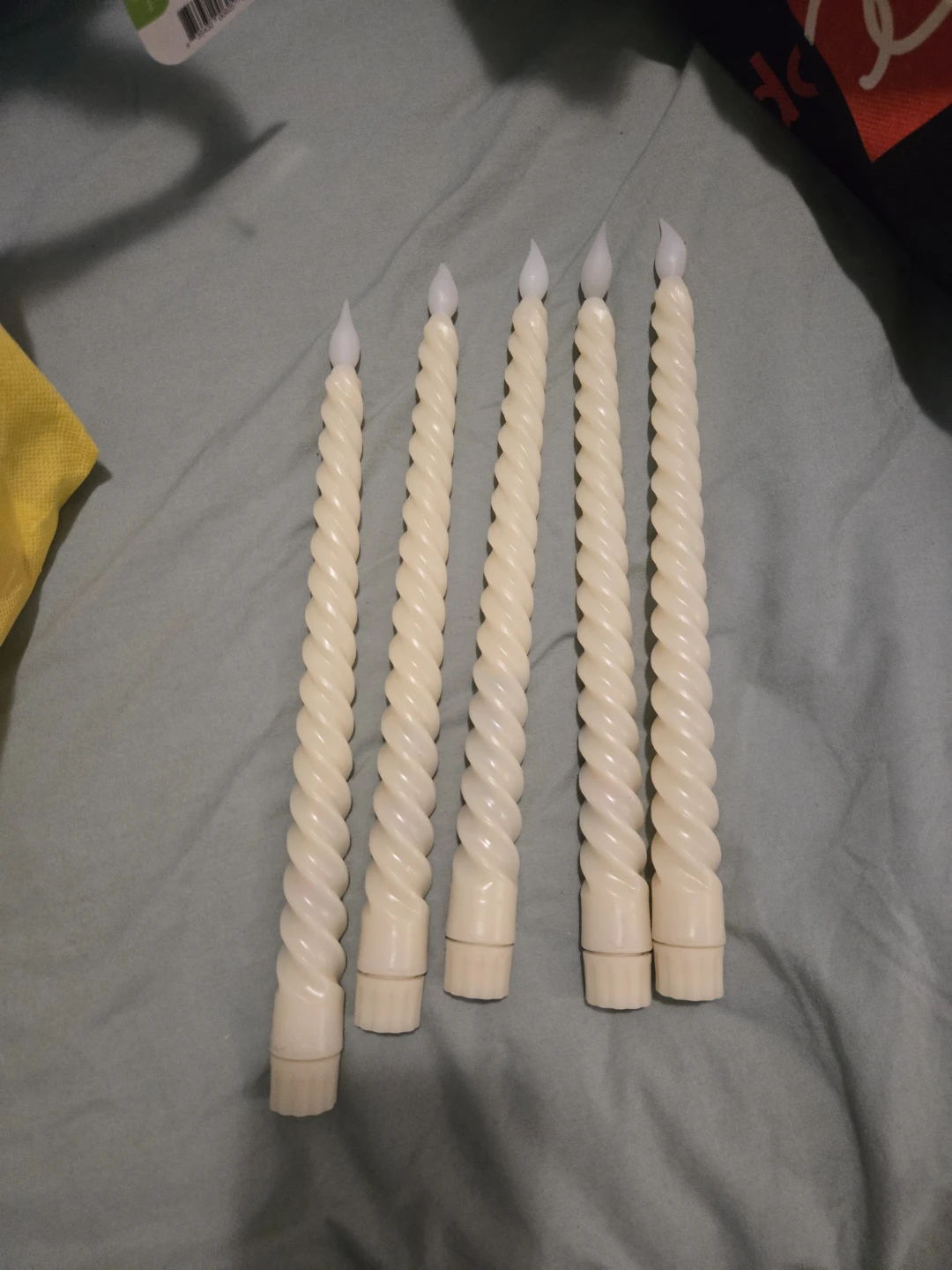 Set of 5 LED Taper Candles