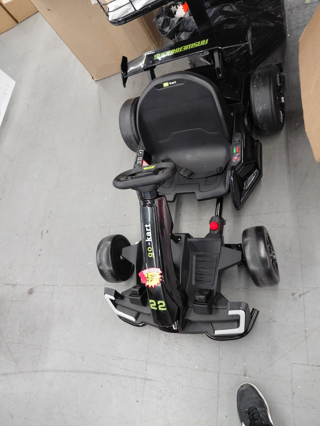 go-kart Racing Style Ride On - Black