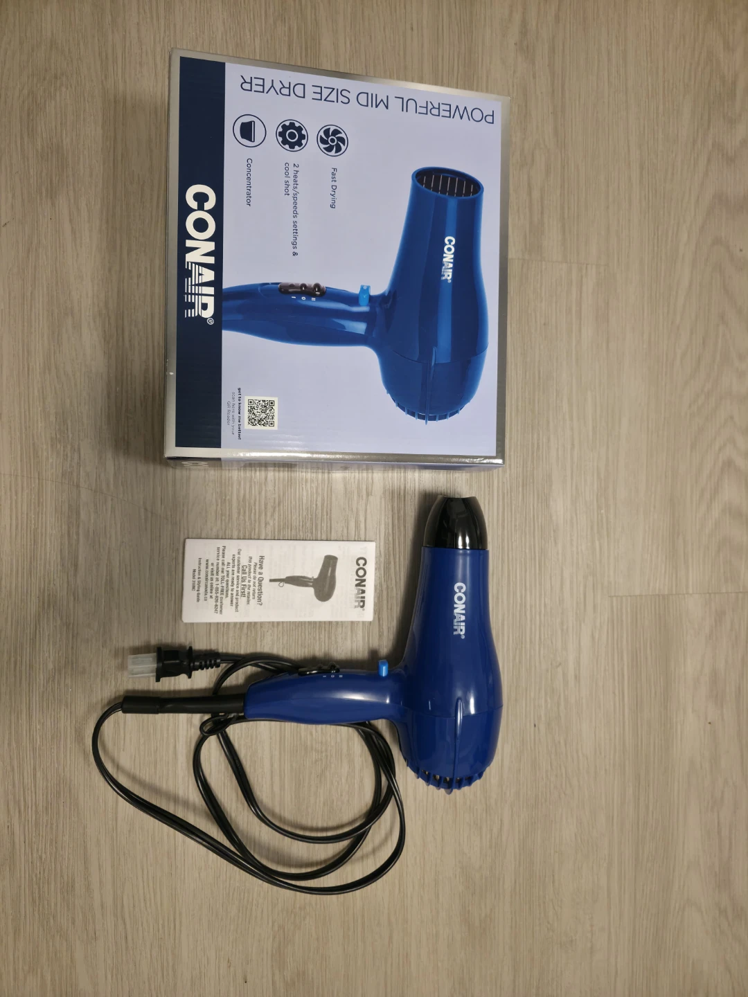 Conair Powerful Mid-Size Hair Dryer - Blue - photo 5