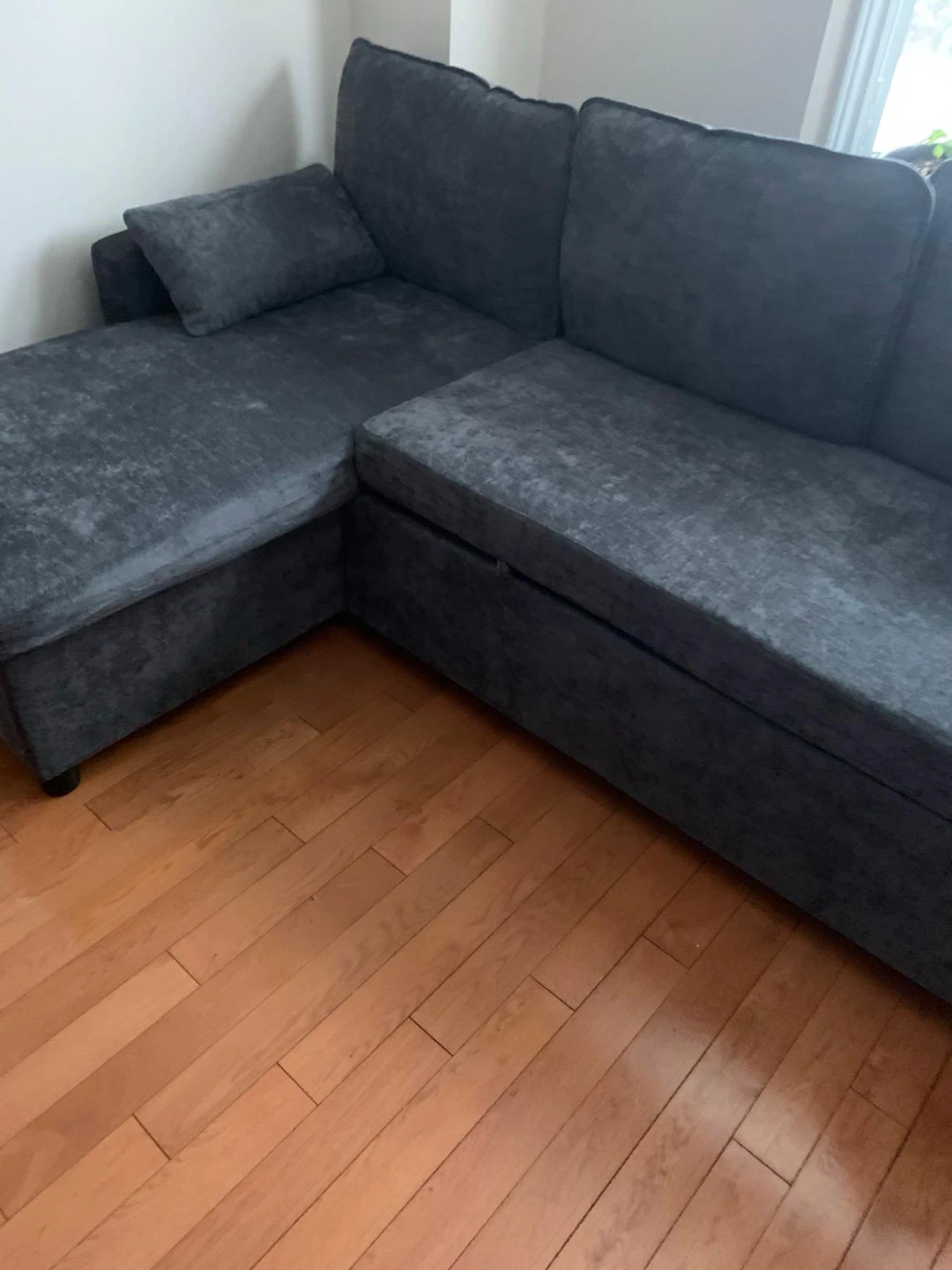 Winlice 80" L-Shaped Sleeper Sofa - Dark Gray - photo 3