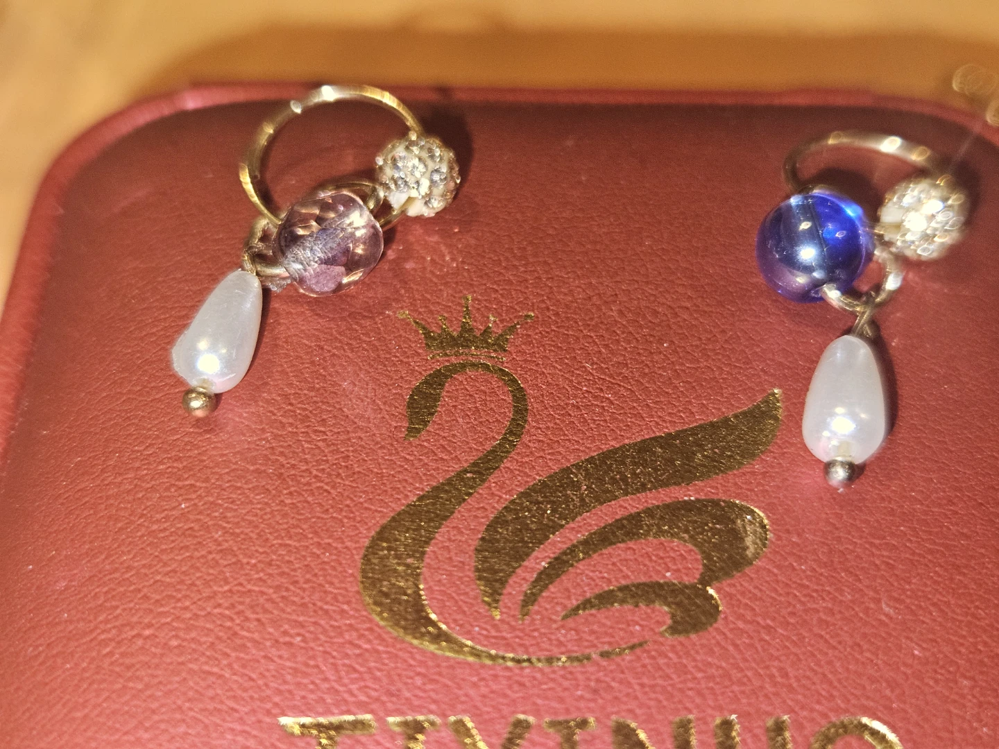 10k real gold Pearl & Gemstone  Earrings - photo 5