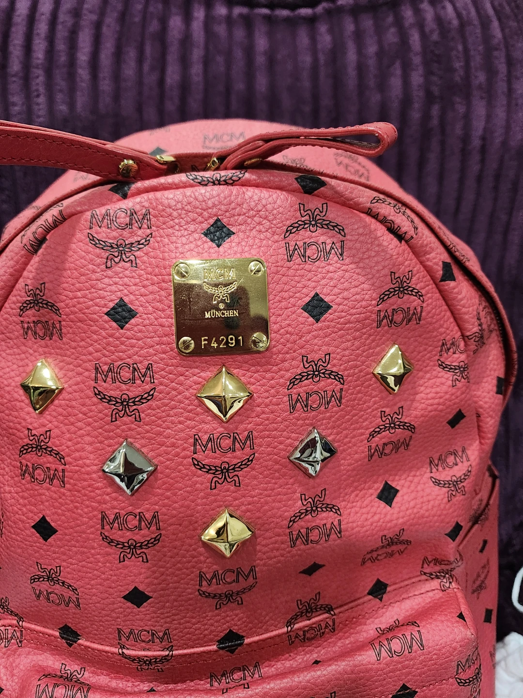 MCM Stark Backpack Large - Red/Pink - photo 2