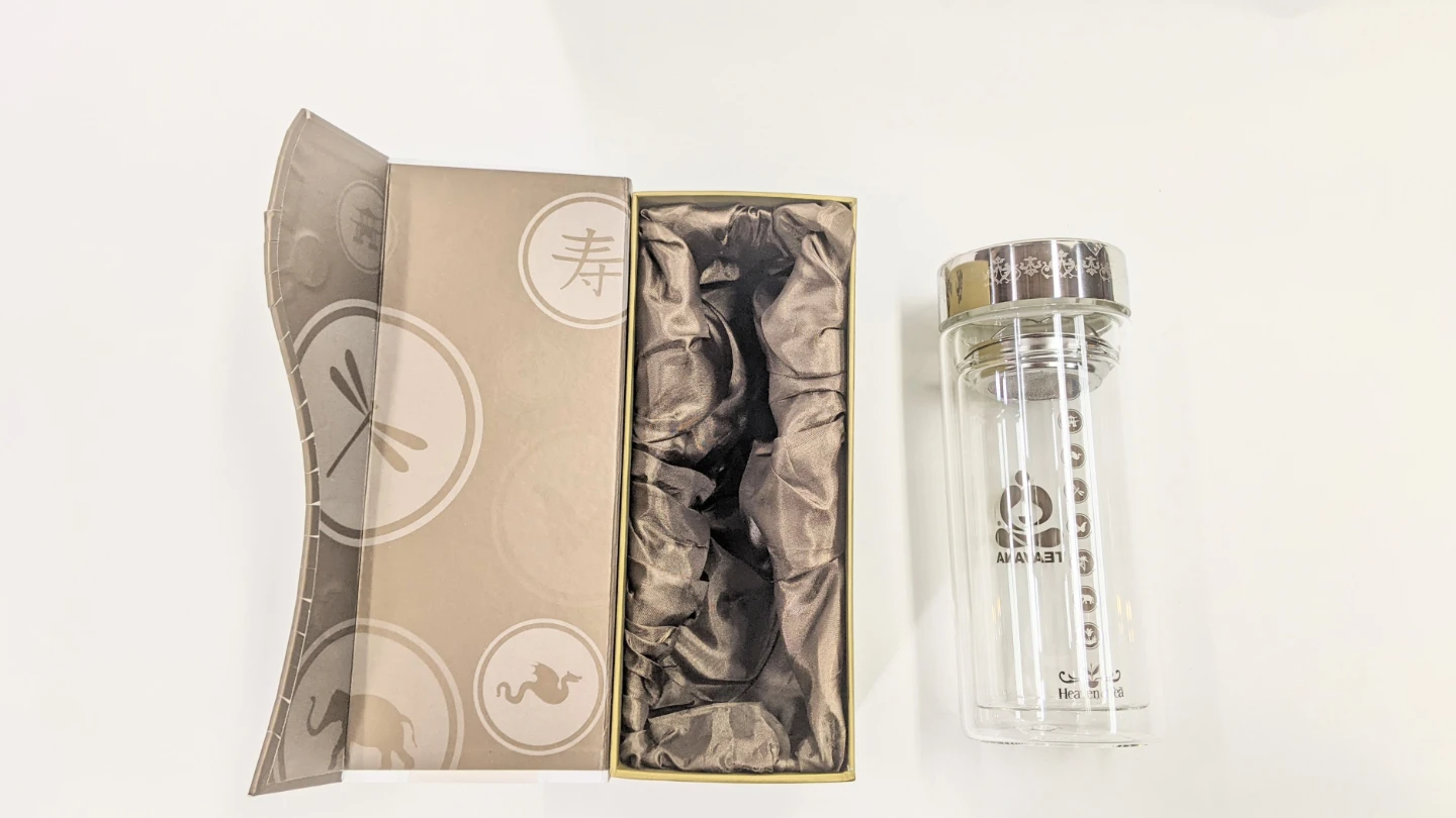 Teavana Tea Rhapsody 16oz Double Wall Glass Tumbler - photo 3