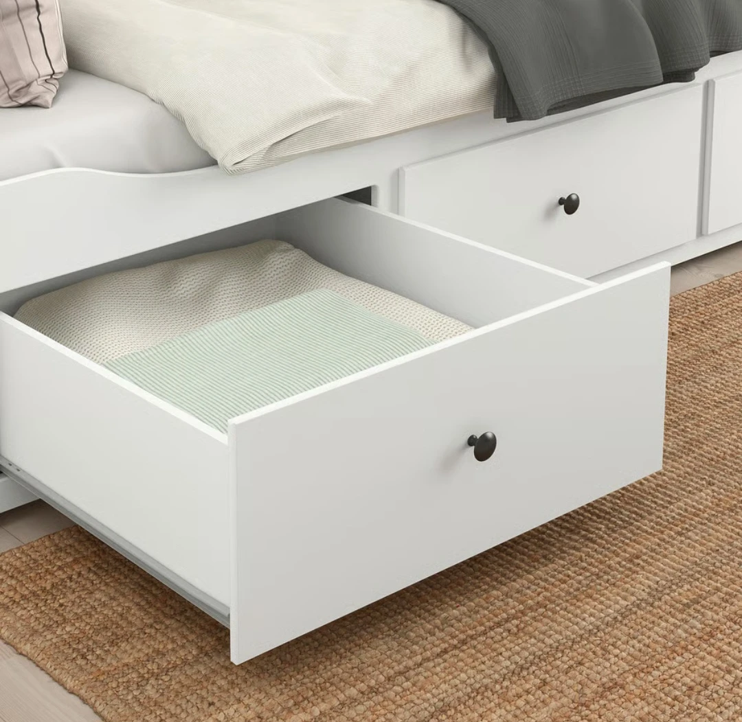 White Daybed with 3 Drawers - photo 3