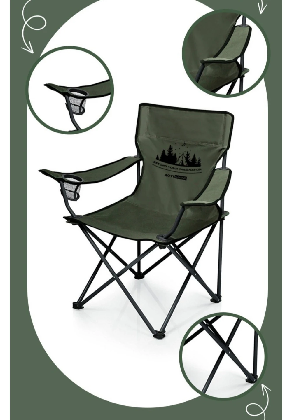 Folding Camping Chairs - Red & Blue - photo 2