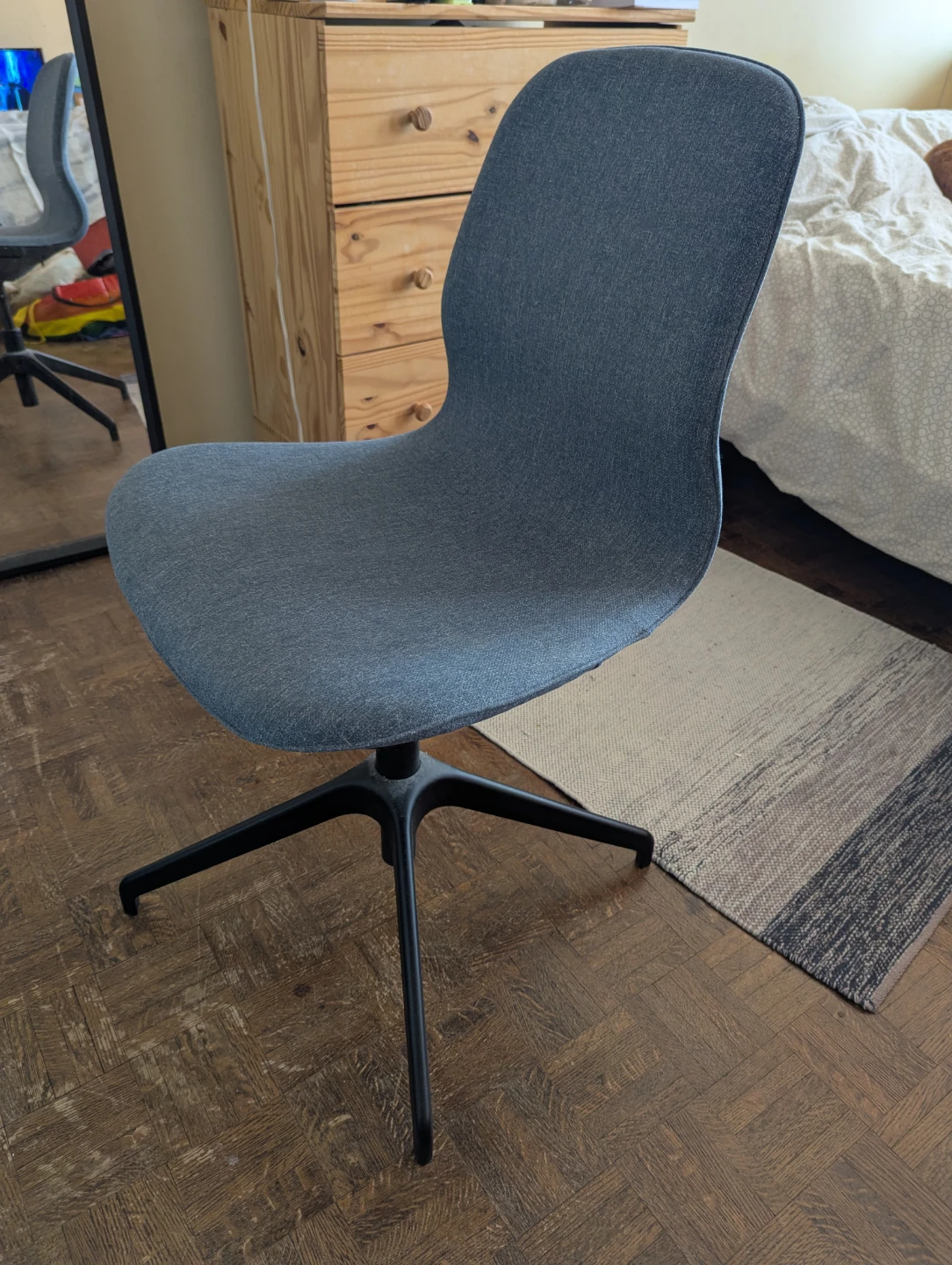 IKEA Blue Swivel Desk Chair (Langfjall) - photo 3