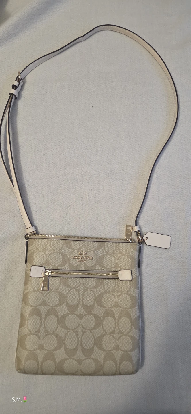 Coach Mini Rowan File Crossbody Bag - Light Khaki/Chalk - photo 3