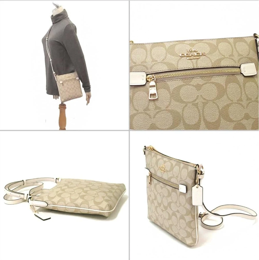 Coach Mini Rowan File Crossbody Bag - Light Khaki/Chalk - photo 4