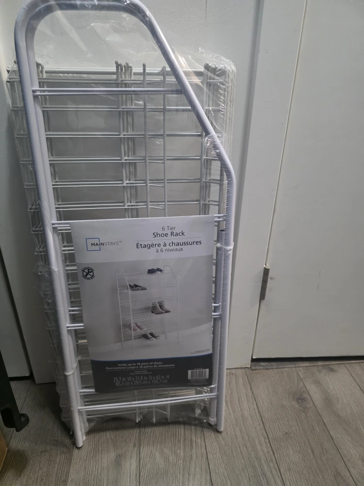 Mainstays 6-Tier Shoe Rack - New in Packaging!