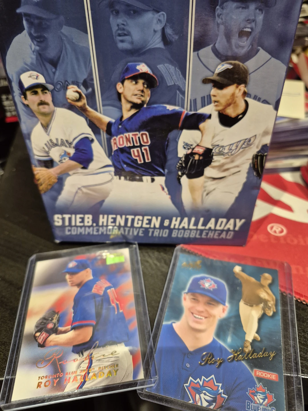 Stieb, Hentgen & Halladay Bobblehead Trio