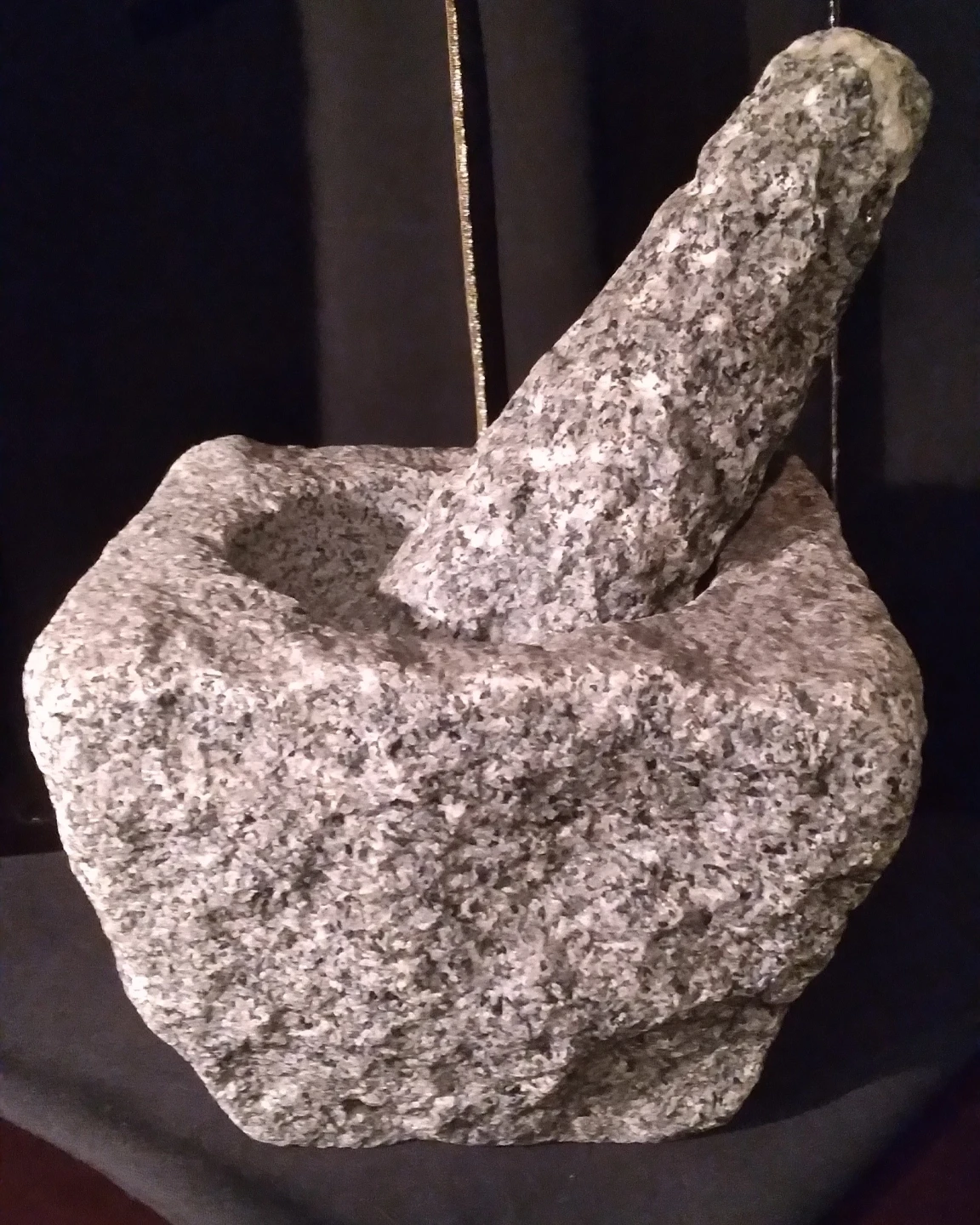 LARGE STONE MORTAR AND PESTLE