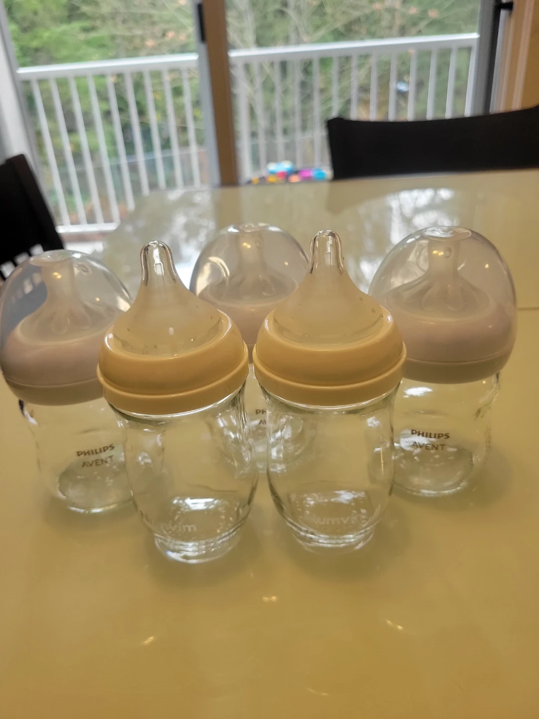 Infant glass formula bottles (5of them) - photo 3
