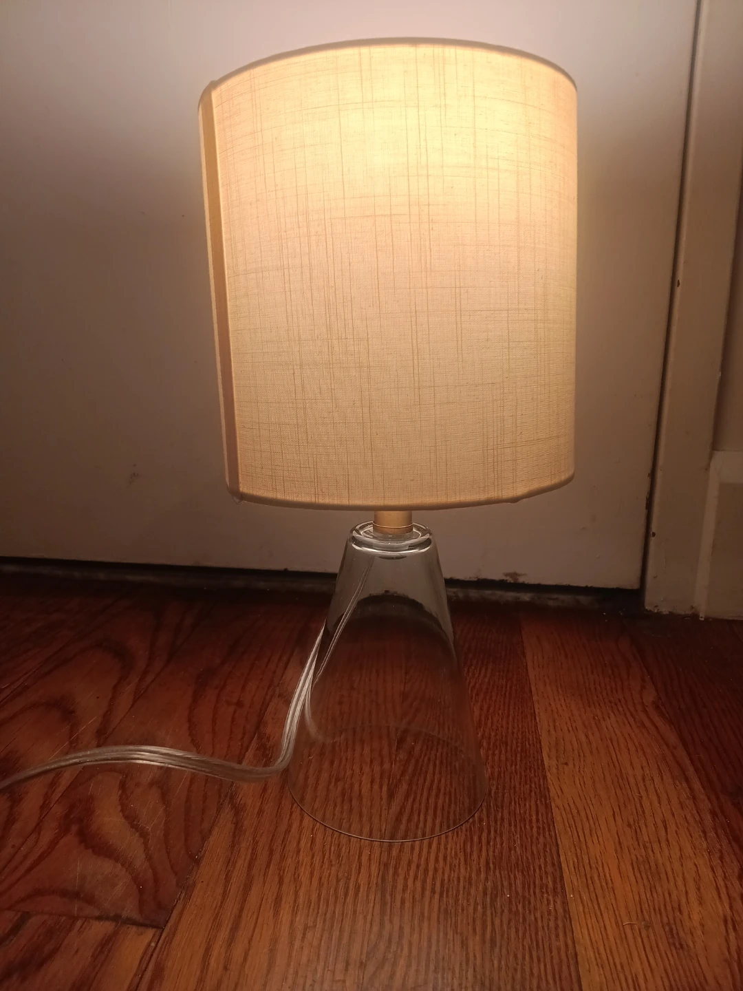 Table Lamp with Glass Base