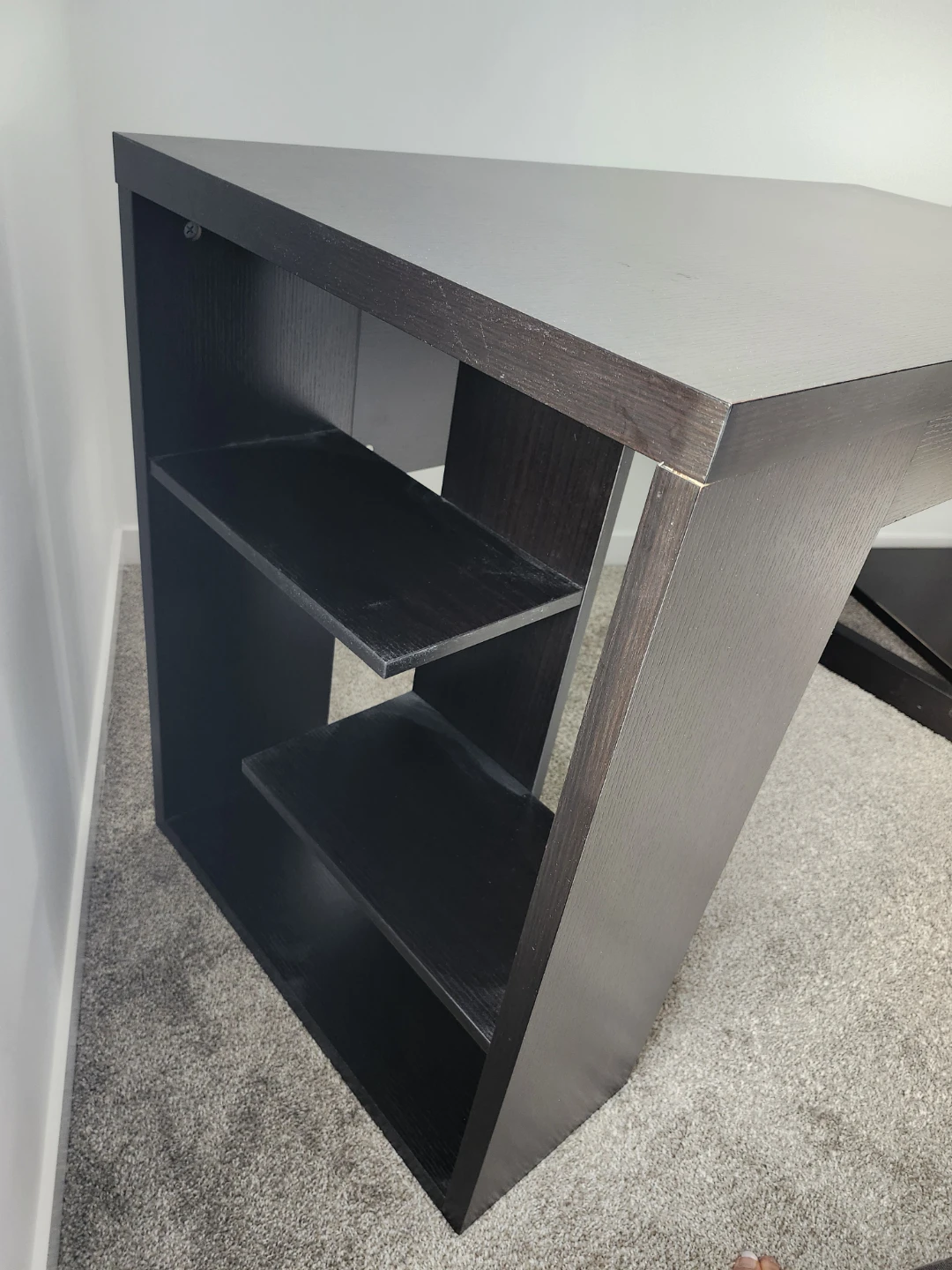 Dark Brown Desk and Side Table Set - photo 3