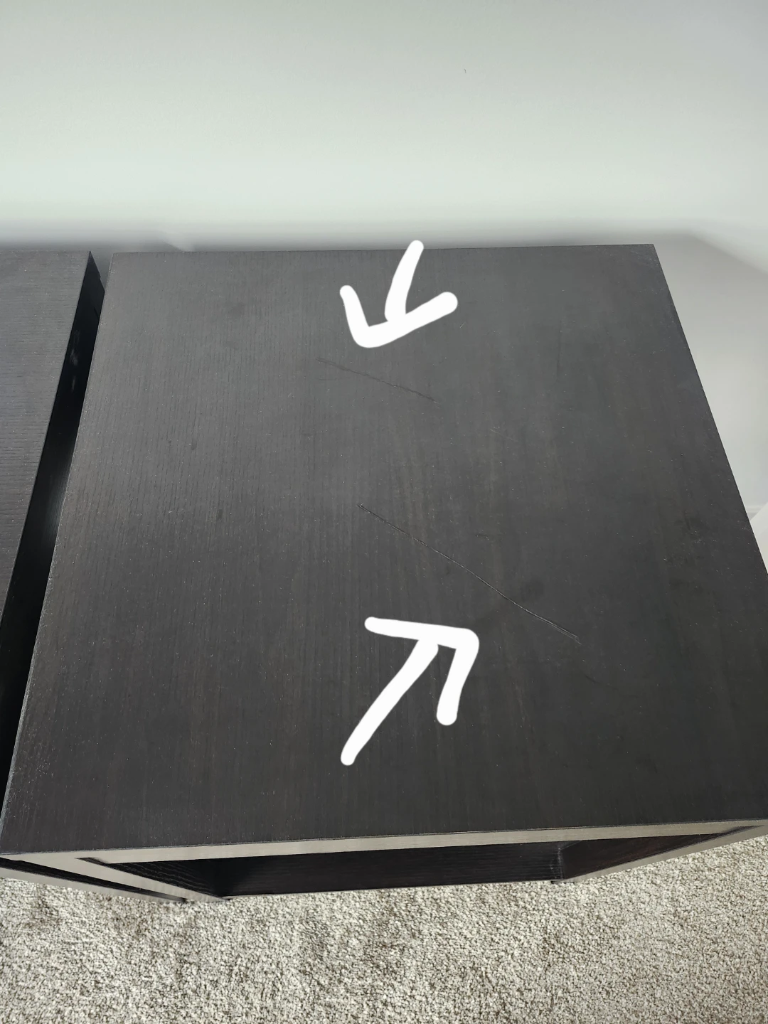 Dark Brown Desk and Side Table Set - photo 5