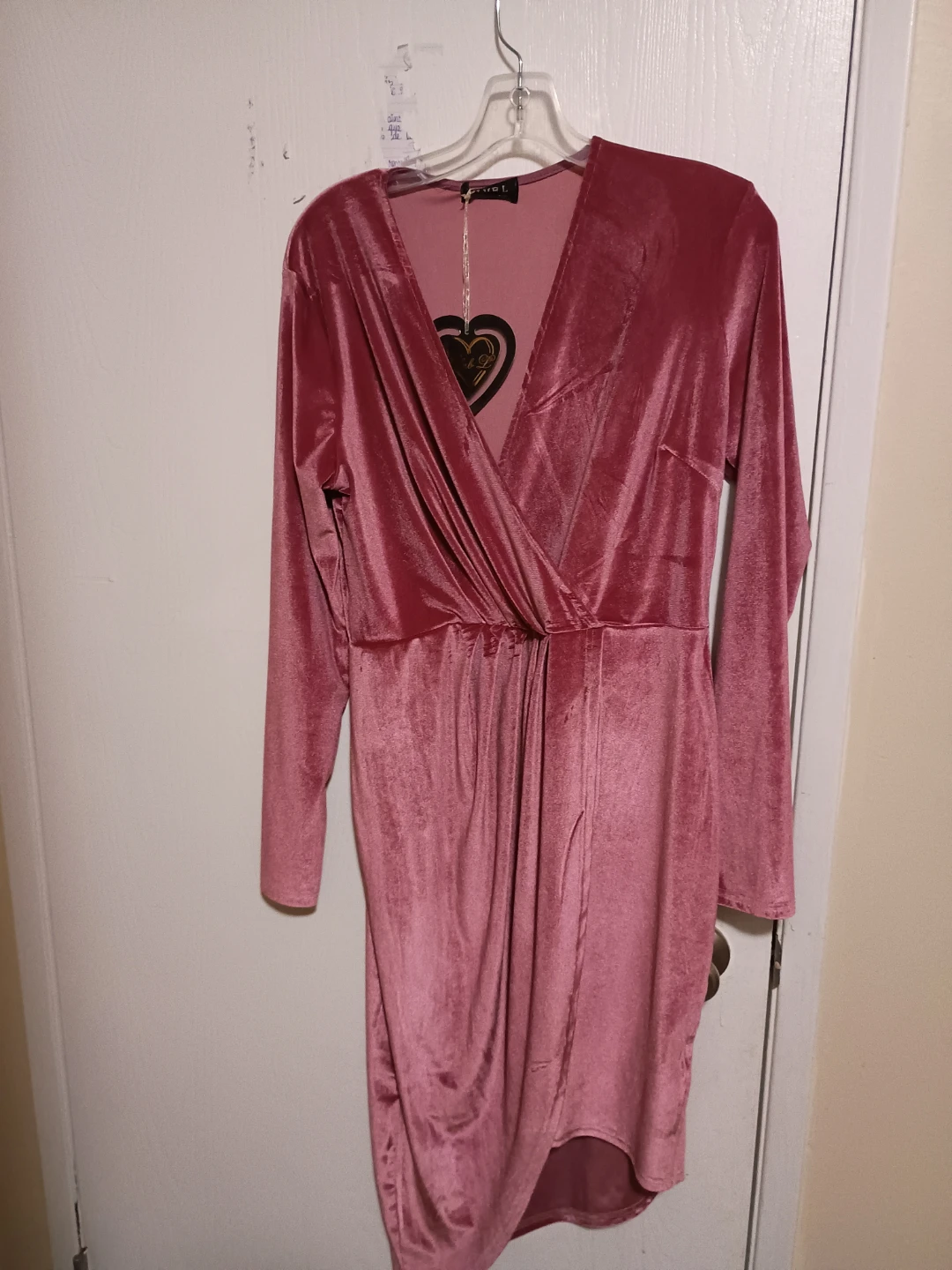 Club L Velvet Mini Dress - Pink