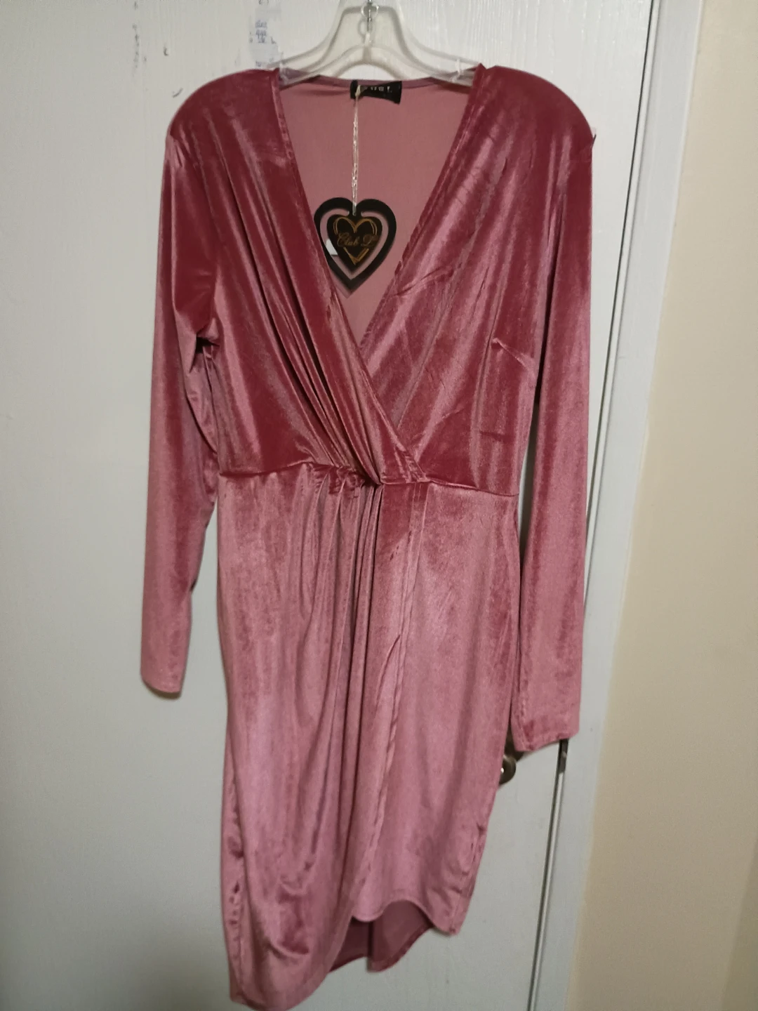 Club L Velvet Mini Dress - Pink - photo 2