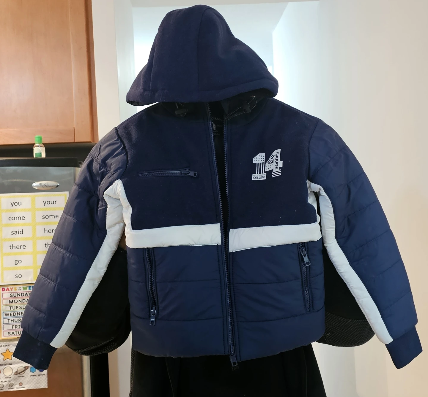 Blue Giraffe Kids Puffer Jacket - Size 6Y - photo 2