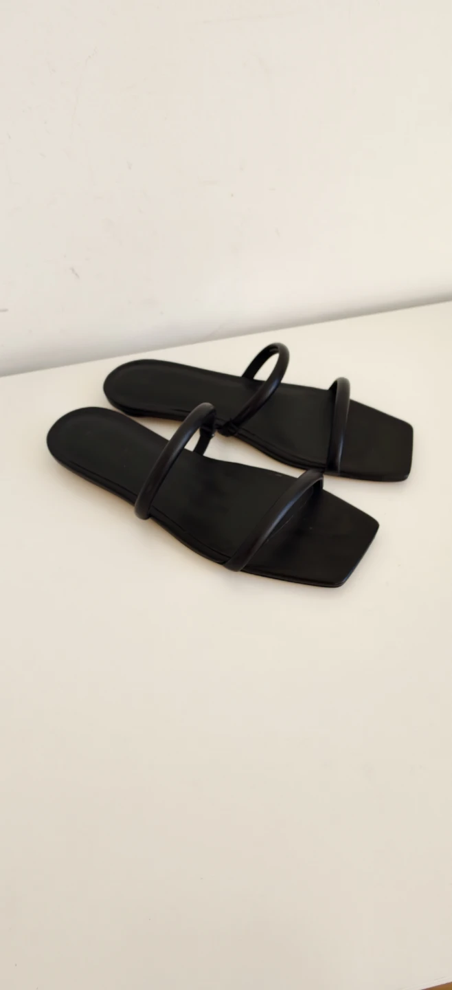 Black Everlane Two-Strap Slide Sandals - photo 3