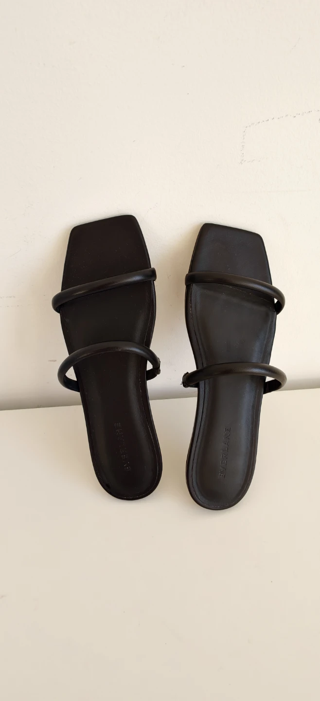 Black Everlane Two-Strap Slide Sandals - photo 4