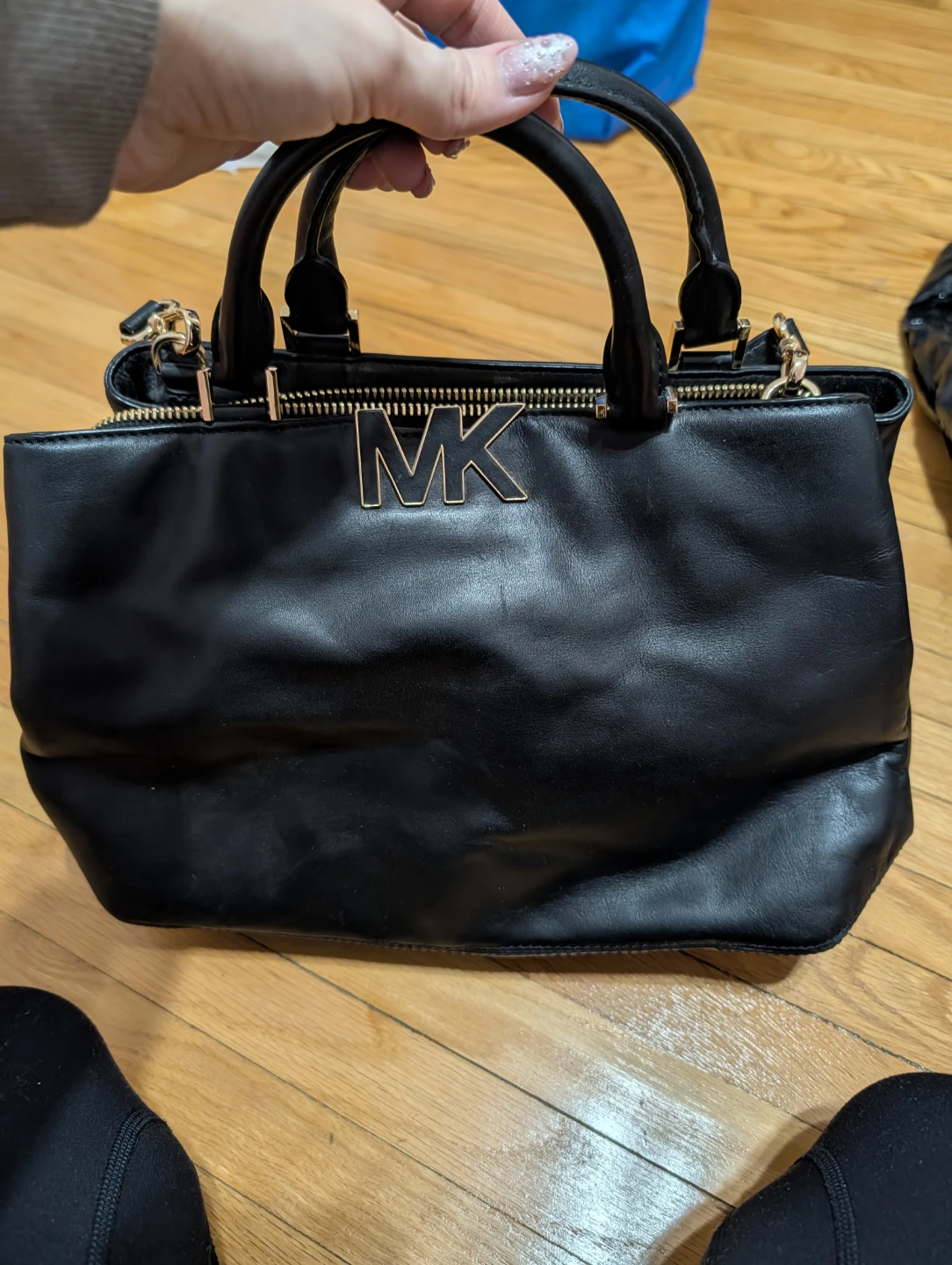Michael Kors Black Leather Handbag