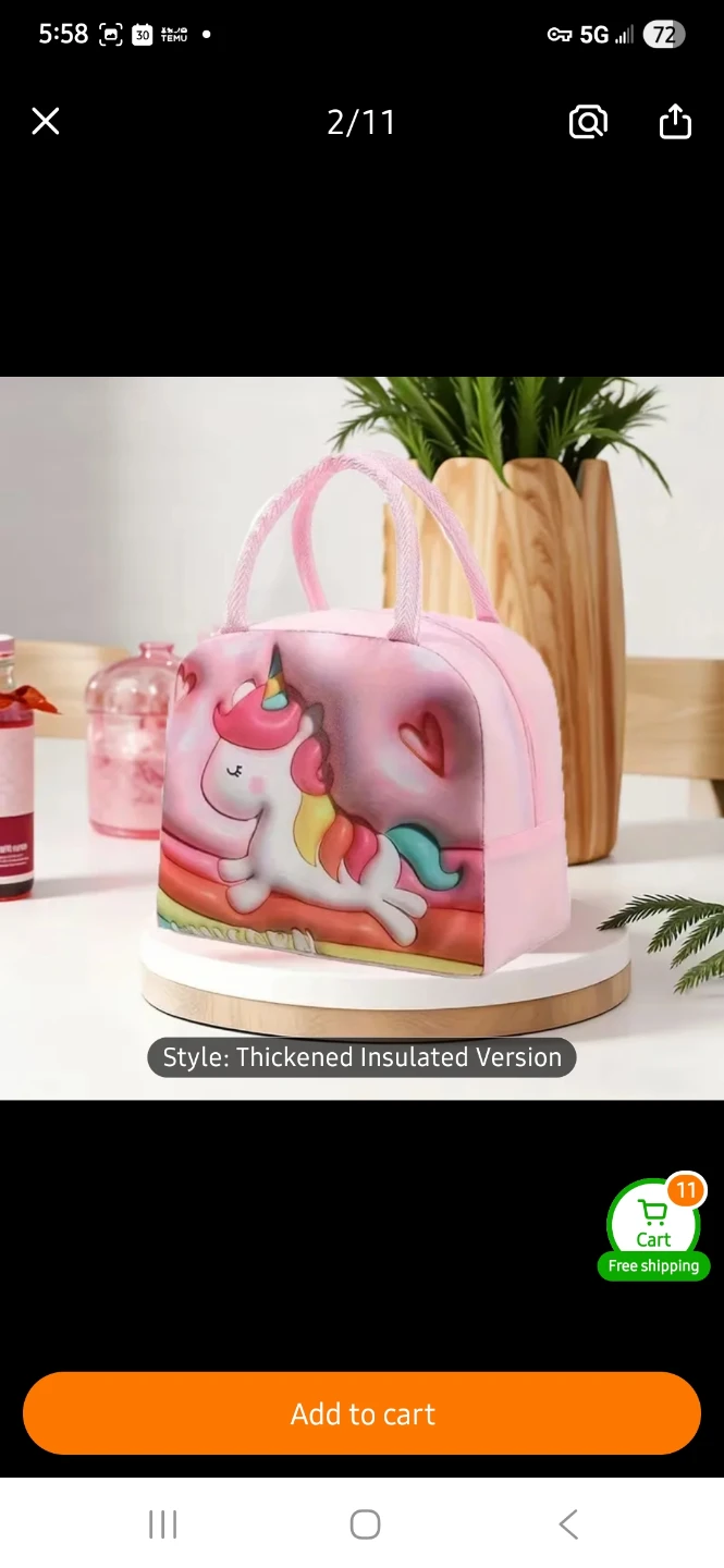 NEW Unicorn Insulated Lunch Bag 🦄